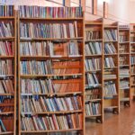 Boghylder i biblioteket i Pereslavl, opkaldt efter Arkadija Malasjenko
